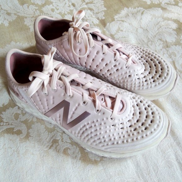 New Balance Pink & White Fresh Foam Athletic Running Shoes 6.5 - Picture 5 of 10